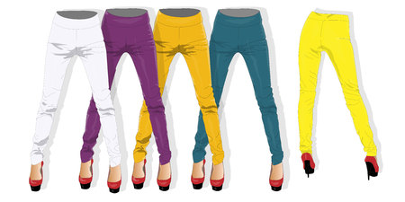 Woman leggings vector illustration isolated.のイラスト素材