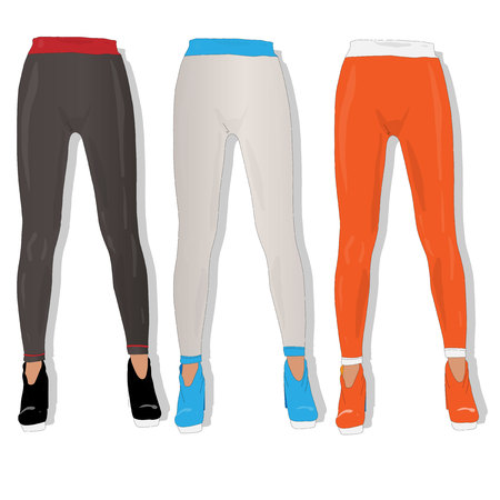 Woman leggings vector illustration isolated.のイラスト素材