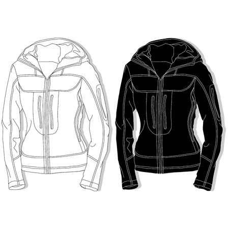Sport jacket fashion set on white background.のイラスト素材