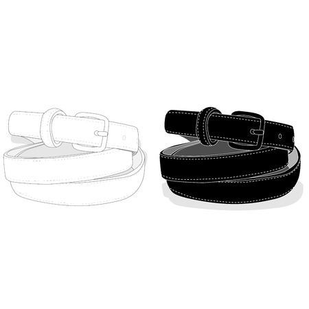Belt fashion set. Vector isolated.のイラスト素材