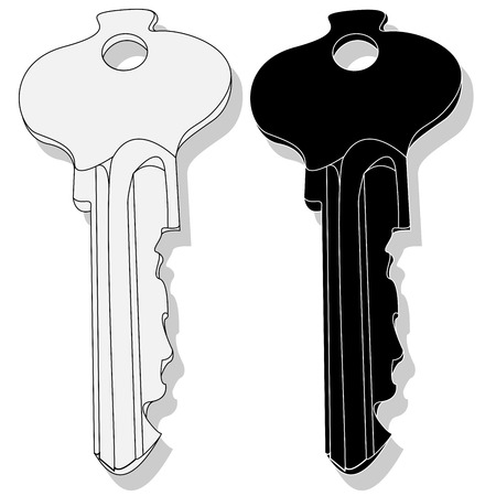 Key isolated illustration setのイラスト素材