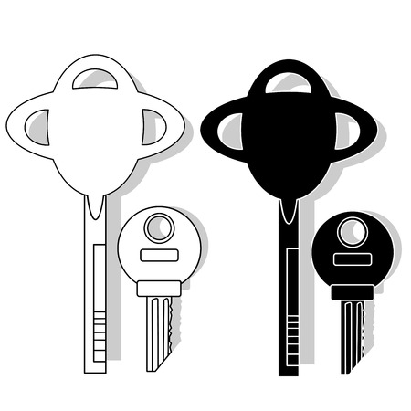 Key isolated illustration setのイラスト素材