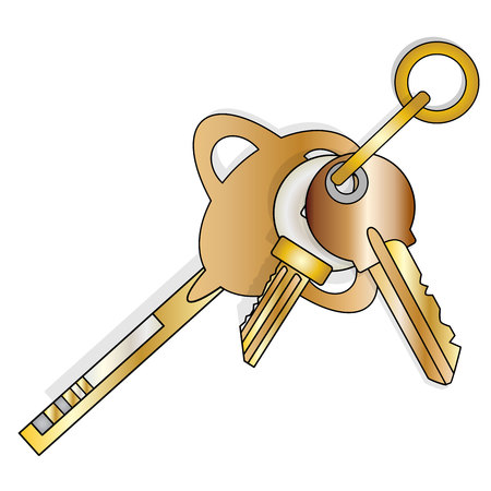 Key isolated illustration setのイラスト素材