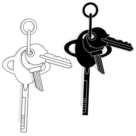 Key isolated illustration setのイラスト素材