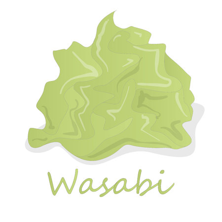Wasabi Japanese horseradish illustration on white background.のイラスト素材