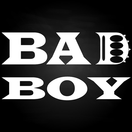 Bad boy.Typography slogan for t-shirts, hoodies. Isolated.のイラスト素材