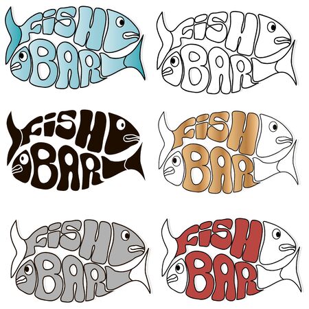 Cooked seafood on top view. Seafood vector illustration.のイラスト素材