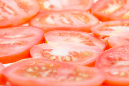 red tomato on white backgroungの写真素材