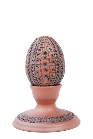 handcrafted easteregg from caly in white backgroundの写真素材