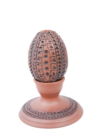 handcrafted easteregg from caly in white backgroundの写真素材