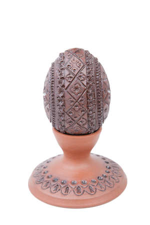 handcrafted easteregg from caly in white backgroundの写真素材