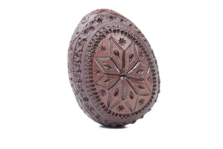 handcrafted easteregg from caly in white backgroundの写真素材