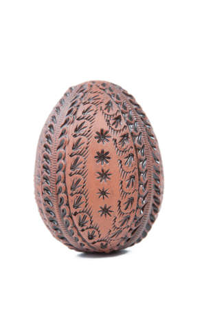 handcrafted easteregg from caly in white backgroundの写真素材