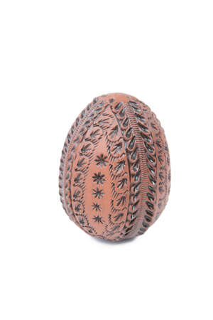 handcrafted easteregg from caly in white backgroundの写真素材