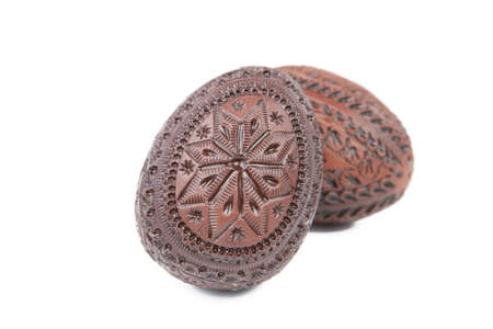 handcrafted easteregg from caly in white backgroundの写真素材