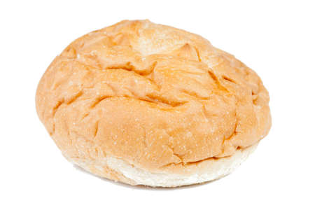 Composition with bread isolated on white backgroundの写真素材