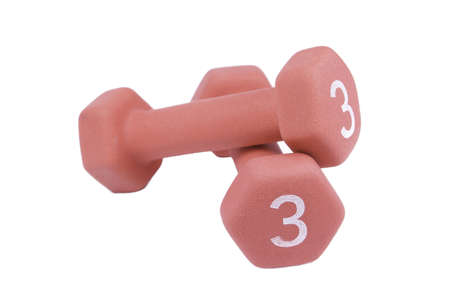 Two weigths for fitness on white backgroundの写真素材