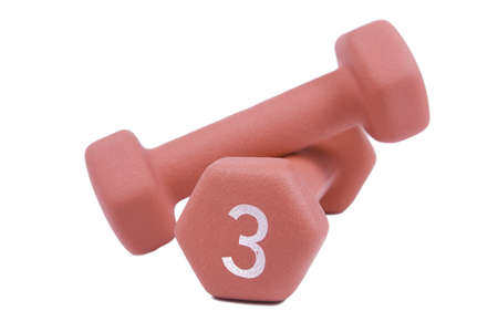 Two weigths for fitness on white backgroundの写真素材