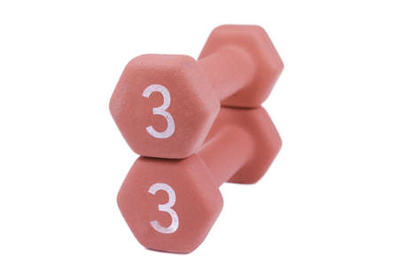Two weigths for fitness on white backgroundの写真素材