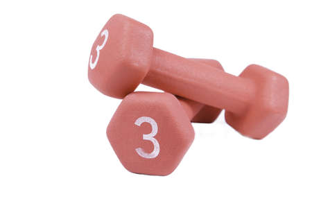 Two weigths for fitness on white backgroundの写真素材