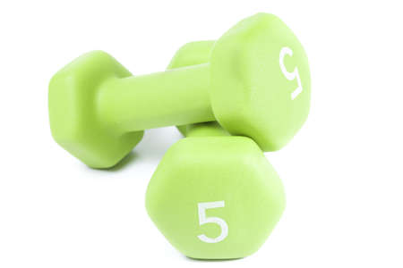 Two weigths for fitness on white backgroundの写真素材