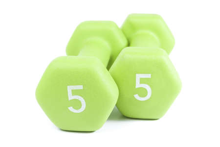 Two weigths for fitness on white backgroundの写真素材