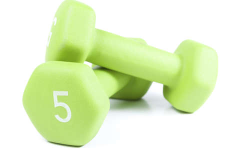 Two weigths for fitness on white backgroundの写真素材