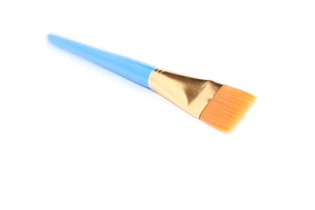 one single paintbrush isolated on white backgroundの写真素材