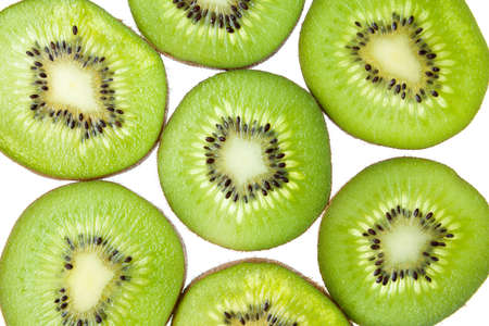 green kiwi fruit as backgroundの写真素材