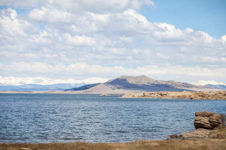 11 mile state park lake at coloradoの写真素材