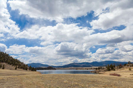 11 mile state park lake at coloradoの写真素材
