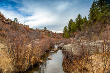 Castlewood Canyon State Park, colorado, USAの写真素材