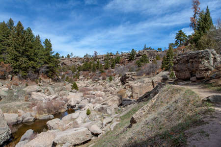 Castlewood Canyon State Park, colorado, USAの写真素材