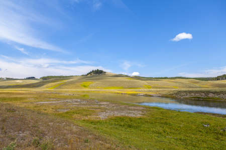 yellowstone national park landscapeの写真素材