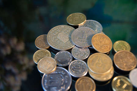 american dollar and cent coins, macro viewの写真素材
