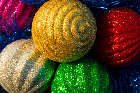 New Year's ornaments toy, holiday, christmas, december, ornament, pleasure eve curl celebratory sphere decorativeの写真素材