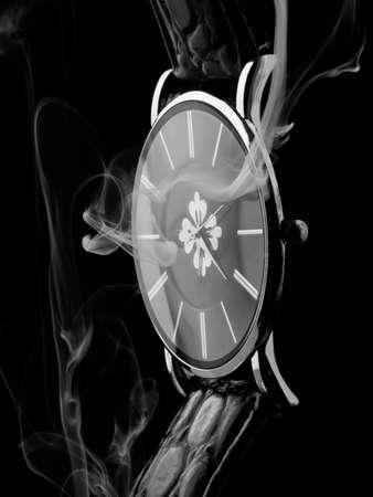 time clock photo metal, old watchの写真素材