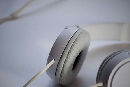 headphones on a white backgroundの写真素材