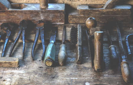 Set of tools for the carpenterの写真素材