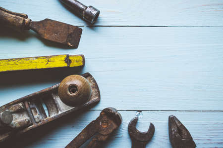 Old tools for the carpenterの写真素材