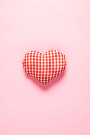 Valentine's day concept. Heart on pink backgroundの写真素材