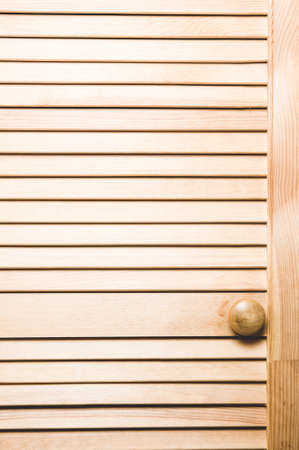 Wooden slatted door