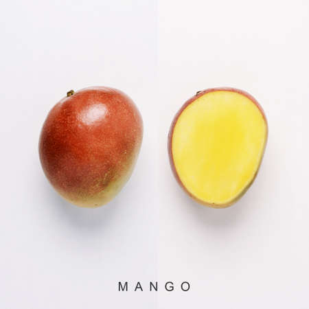 Mango isolated on white backgroundの写真素材
