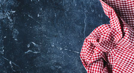 Kitchen textiles on a dark background