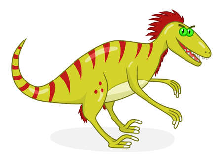 Cartoon dinosaur deinonychusのイラスト素材