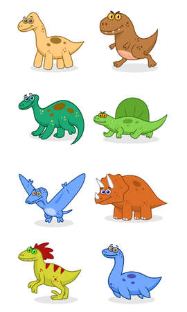 Dinosaurs setのイラスト素材
