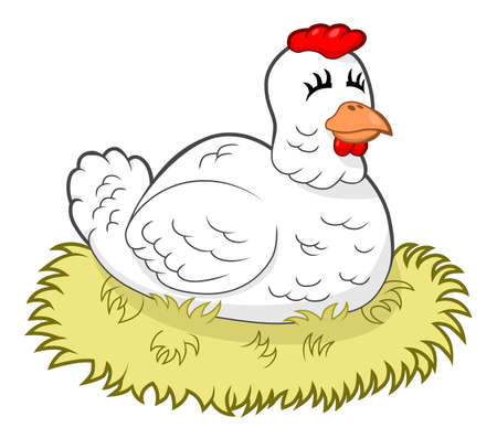 Hen in the nestのイラスト素材