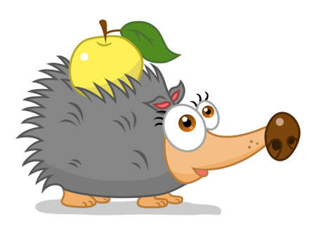 cartoon hedgehogのイラスト素材