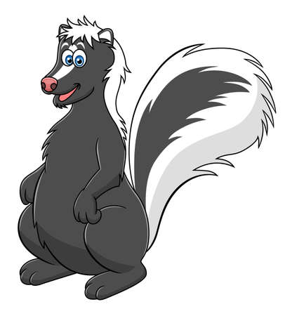 Cartoon cute skunkのイラスト素材