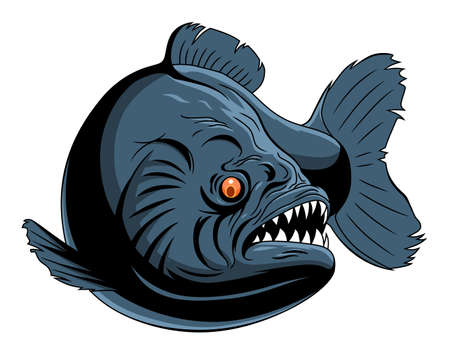 Scary piranhaのイラスト素材